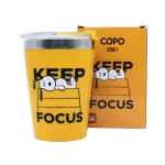 Copo Snap Keep Focus - Snoopy - Peanuts - Zona Criativa 300 mL