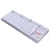Teclado Mecânico Gamer Redragon Kumara Lunar White, Switch Blue, Single Color, ABNT 2