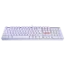 Teclado Mecânico Gamer Redragon Mitra Lunar White, Switch Blue, RGB, ABNT 2 - K551W-RGB